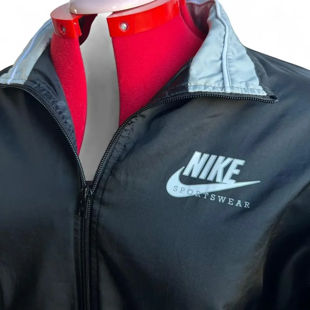 Nike Black & Grey‎ Zip Up Windbreaker Size Large